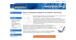 Desktop Screenshot of blog.webalytics.de